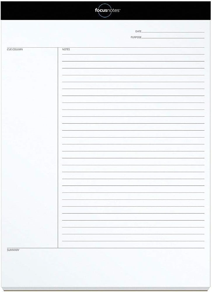 Tops Oxford FocusNotes Writing Pad, 8-1/2 x 11-3/4, 50 Sheets (77103)